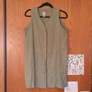 Sage Green Long Boho Vest